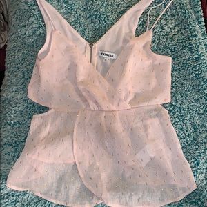 Express Blouse With Cutout Sides and Sparkle